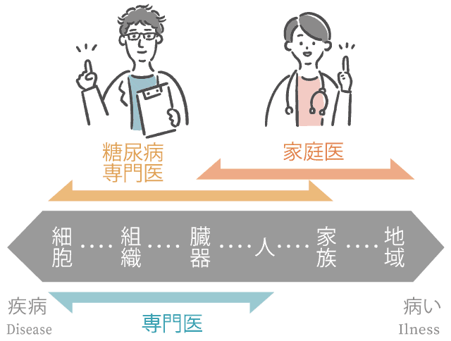 家庭医と専門医の領域